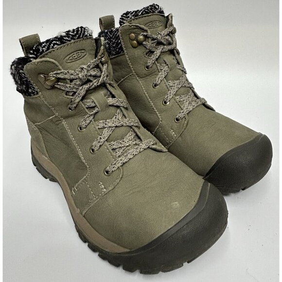 Keen Women's Boots US 8.5 Kaci II Winter Mid Olive Waterproof  100 GRAM 1025453 - Picture 6 of 11